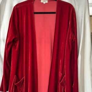 LuLaRoe Red Velvet Jacket